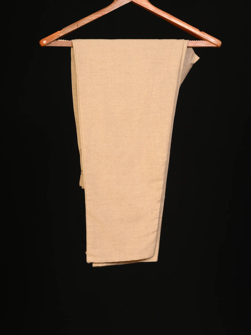 Beige Thread Work Cotton Kurti Set